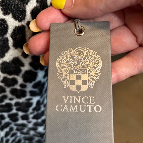 Vince Camuto Black and White Leopard Print Sweater XL - Picture 4 of 8